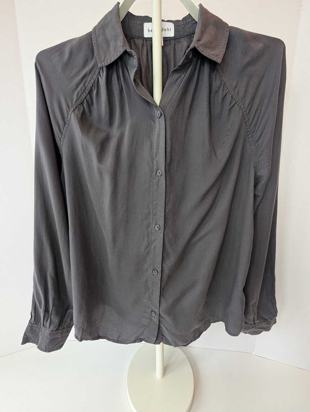 Bella Dahl Grey Tencel Button-Down Shirt - Size XS